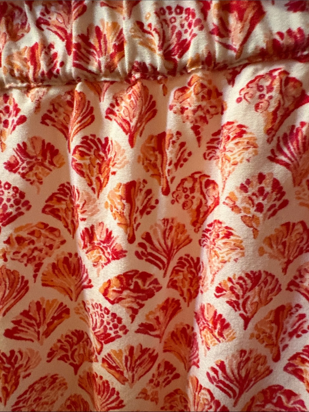 Stella Parker Shorts Coral Shell Design Boho Cottagecore Y2K Resort Wear - Large